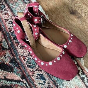 Free People Mary Jane Studded Flats